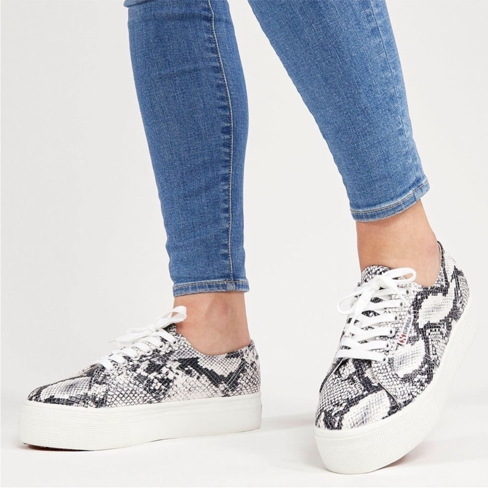 READ NWT Superga Snake Platform Sneakers Size US 8.5